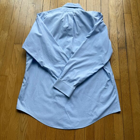 Brooks Brothers Size 17 1/2 - 35 Blue Slim Fit Non-Iron The Original Polo Shirt - Picture 12 of 16
